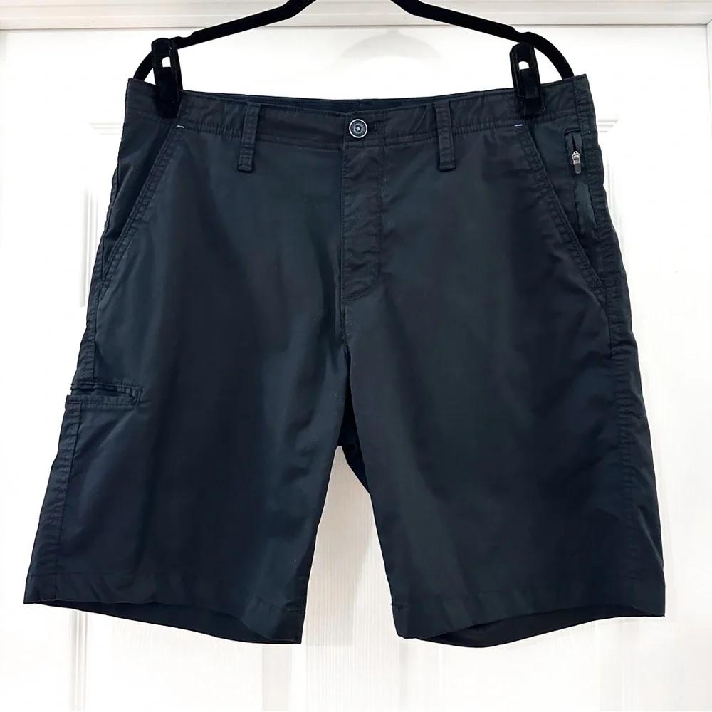 English Laundry Flat Front Tech Golf Shorts Black sz 34
